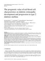 The prognostic value of red blood cell characteristics on diabetic retinopathy development and progression in type 2 diabetes mellitus