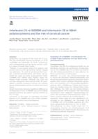 Interleukin 10 rs1800896 and interleukin 1B rs16944 polymorphisms and the risk of cervical cancer