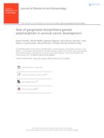 Role of ganglioside biosynthesis genetic polymorphism in cervical cancer development