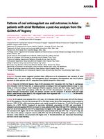 Patterns of oral anticoagulant use and outcomes in Asian patients with atrial fibrillation: a post-hoc analysis from the GLORIA-AF Registry