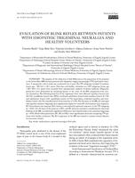 Evaulation of Blink Reflex between Patients with Idiopathic Trigeminal Neuralgia and Healthy Volunteers