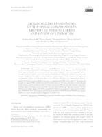 Myxopapillary Ependymoma of the Spinal Cord in Adults: a Report of Personal Series and Review of Literature