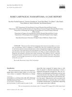 Rare Laryngeal Hamartoma: A Case Report