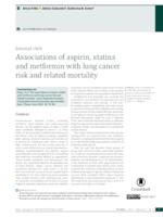 Associations of aspirin, statins and metformin with lung cancer risk and related mortality