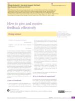 How to give and receive feedback effectively