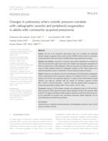 Changes in pulmonary artery systolic pressure correlate with radiographic severity and peripheral oxygenation in adults with community‐acquired pneumonia