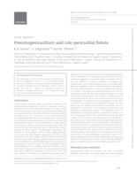 Pneumopericardium and colo-pericardial fistula