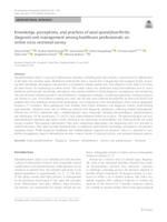 Knowledge, perceptions, and practices of axial spondyloarthritis diagnosis and management among healthcare professionals: an online cross-sectional survey