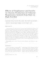 prikaz prve stranice dokumenta Effects of Troglitazone and Insulin on Glucose Production in Cultured Hepatocytes Isolated from Rats on High Fat Diet