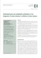 prikaz prve stranice dokumenta Antiendomysial and antigliadin antibodies in the diagnosis of celiac disease in children of short stature