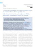 prikaz prve stranice dokumenta Utjecaj transkutane električne stimulacije živaca (TENS) na anksioznost i strah kod djece u dobi od 9 do 14 godina 