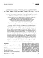 prikaz prve stranice dokumenta Meteorological Variables Associated with Subarachnoid Hemorrhage: A Single Center Study