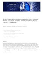 prikaz prve stranice dokumenta Resection of a pleuropulmonary solitary fibrous tumor via video-assisted thoracoscopic surgery (VATS) : A case report