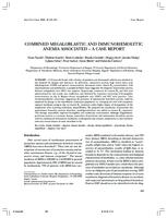prikaz prve stranice dokumenta Combined megaloblastic and immunohemolytic anemia associated - case report
